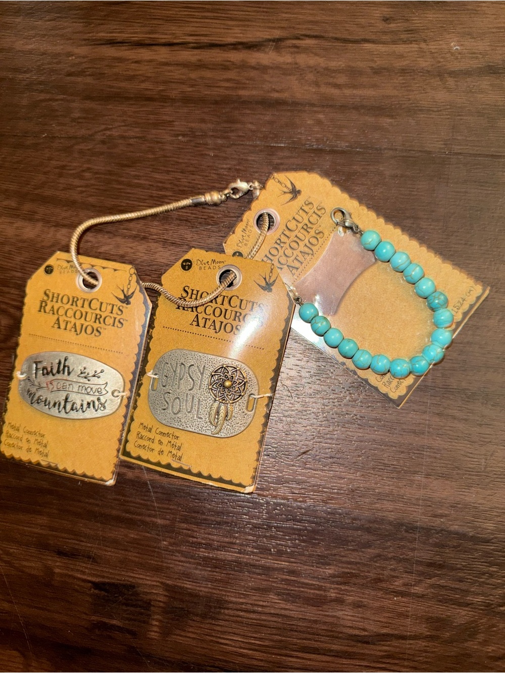 Blue Moon Beads ShortCuts Jewelry Connector Lot NIP Faith Gypsy Soul Turquoise